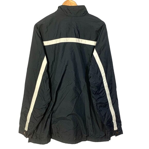 Vintage 90’s Nike Full Zip Windbreaker Jacket Men's 2XL Black White Y2K Swoosh - Picture 2 of 14